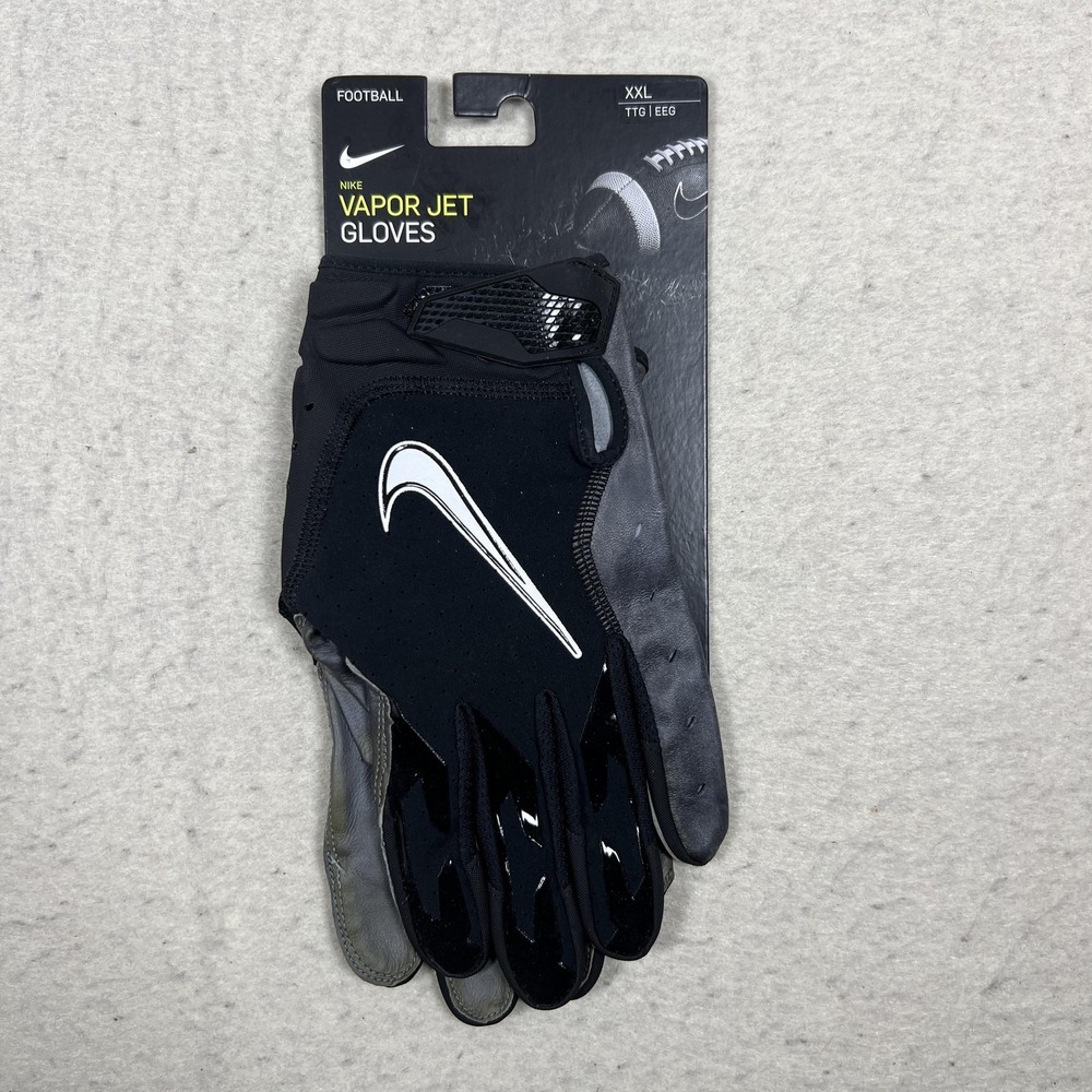Nike Vapor Jet Football Gloves XXL Wide Receiver Black‎ CZ8155-017